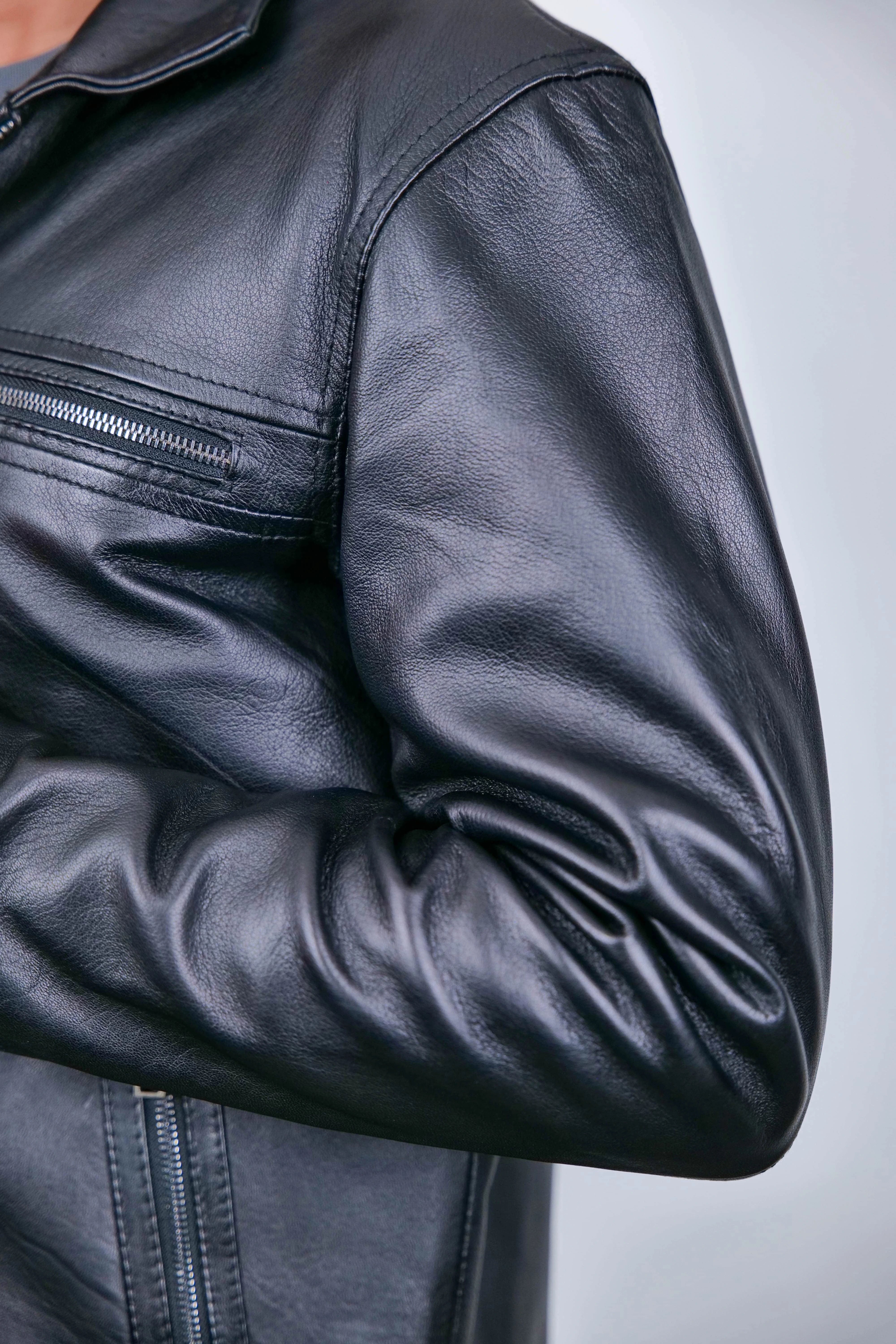 Premium Quality Men's Black Genuine Leather Biker Jacket – for Bikers