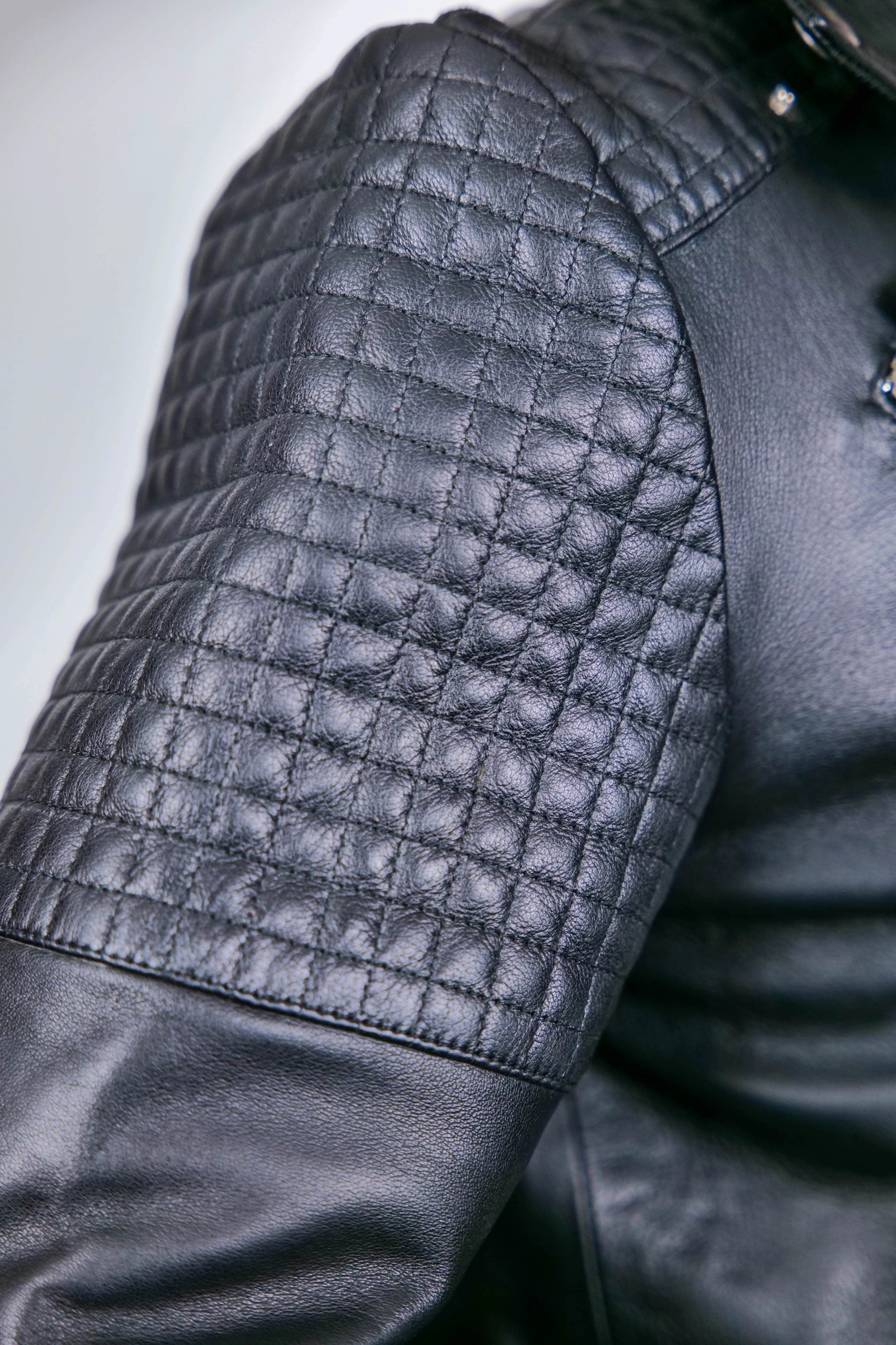 Men's Black Quilted Leather Biker Jacket – Classic Motorcycle Style